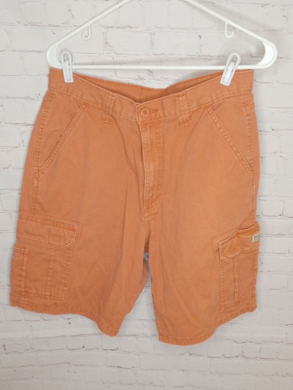 Wrangler Men's Peach-Orange Cargo Shorts